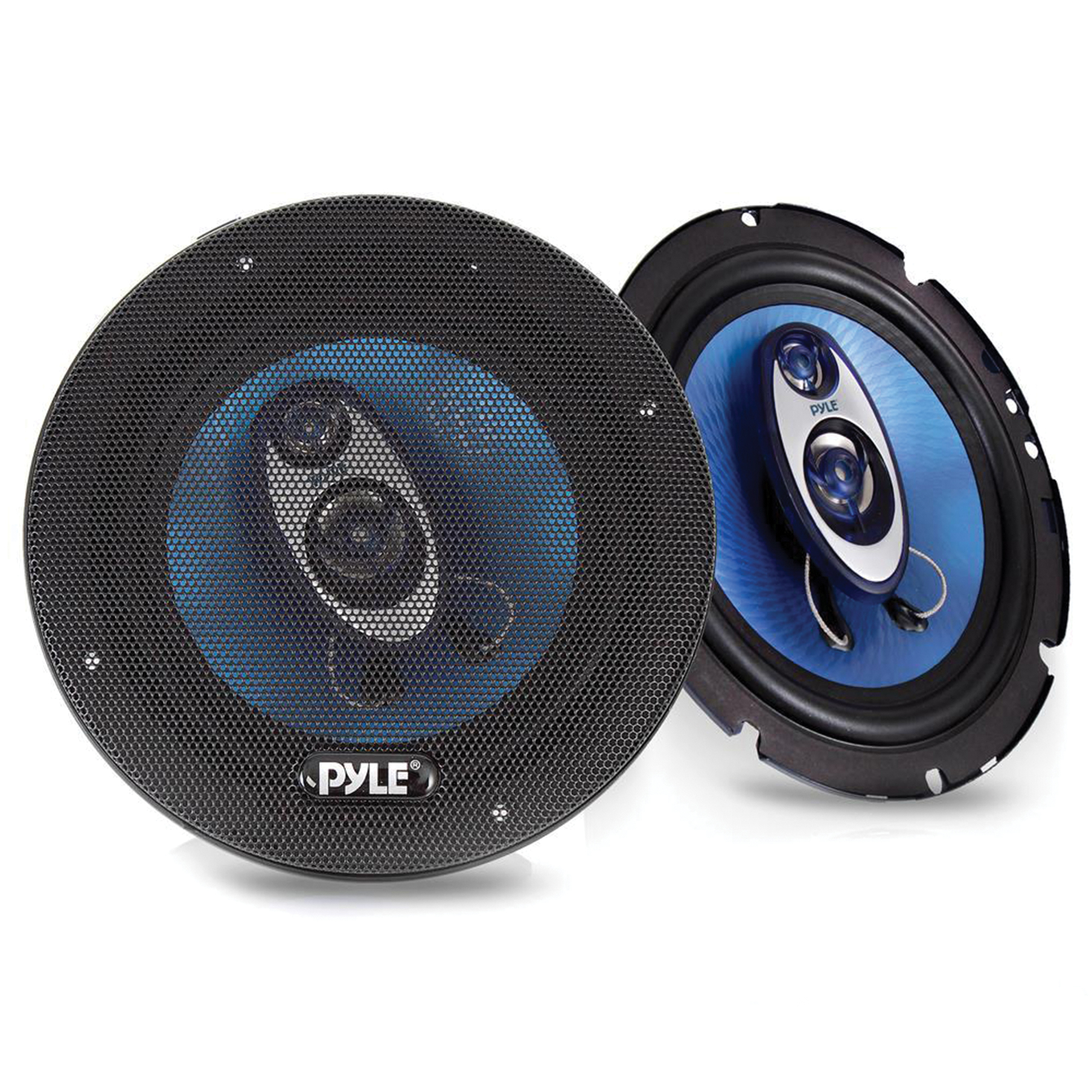Pyle Blue Label 3-Way Speakers — 6.5in., 360W Max, Poly-Injected Cone, Butyl Rubber Surround, 2 Pcs, Model# PYLPL63BL